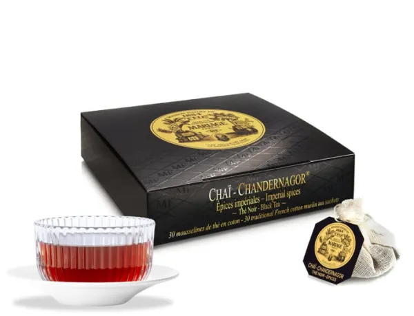 MARIAGE FRÈRES CHAÏ - CHANDERNAGOR - Mousseline de thé Chaï en sachet individuel- Black Tea | Chaï Tea