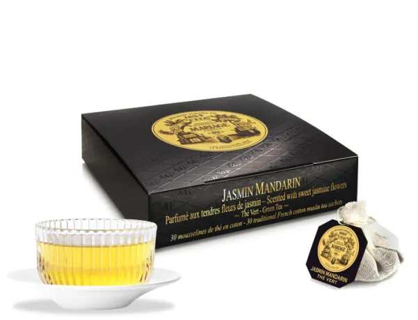 MARIAGE FRÈRES JASMIN MANDARIN™ - Mousseline de thé vert au jasmin en sachet individuel- Jasmine | Green Tea