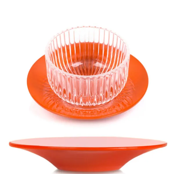 MARIAGE FRÈRES Sous tasse orange Pleine Lune- Saucer | Boxes And Paraphernalia