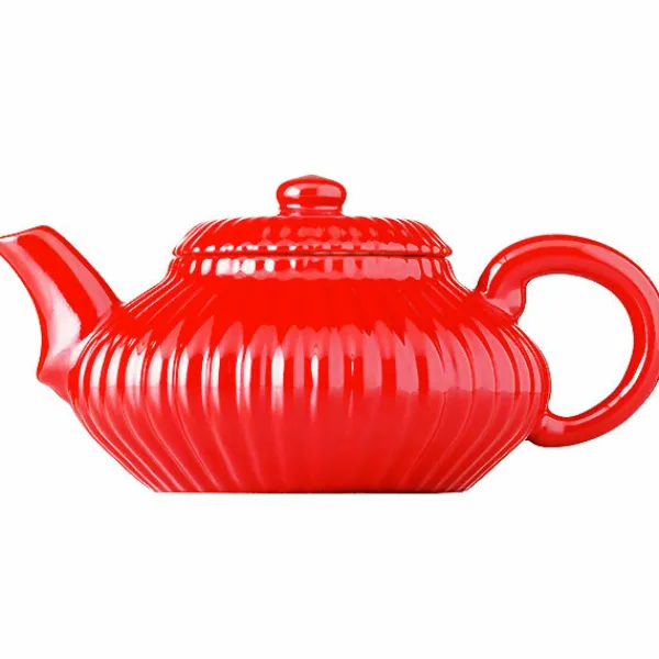 MARIAGE FRÈRES Théière « IMPERIAL FLOWER » ceramique rouge- Ceramic Teapot | Teapots And Teacups