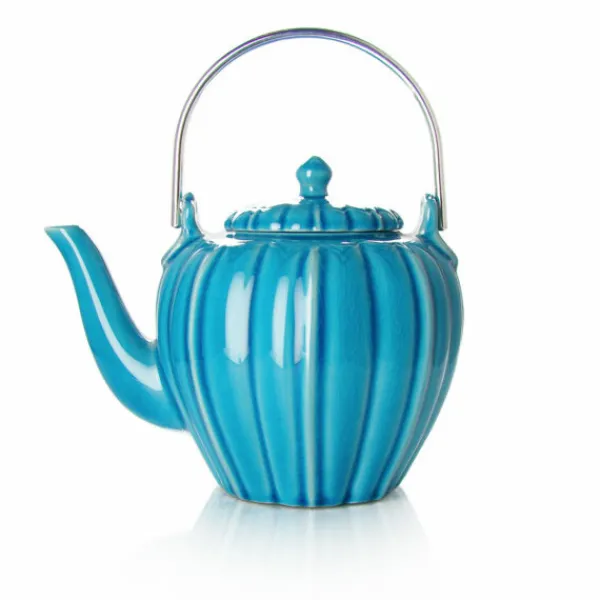 MARIAGE FRÈRES Théière « RANGOON » ceramique turquoise- Ceramic Teapot | Teapots And Teacups