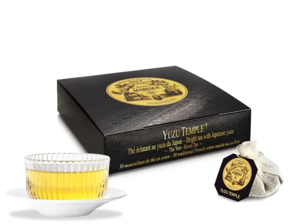 MARIAGE FRÈRES YUZU TEMPLE - Mousseline de thé vert au yuzu en sachet individuel- Green Tea | Fruity & Flowery